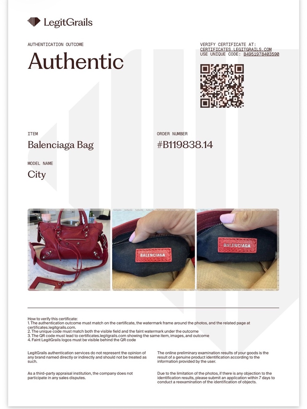Balenciaga City Bag Red Leather Silver Hardware w/strap & mirror + COA - Picture 2 of 13